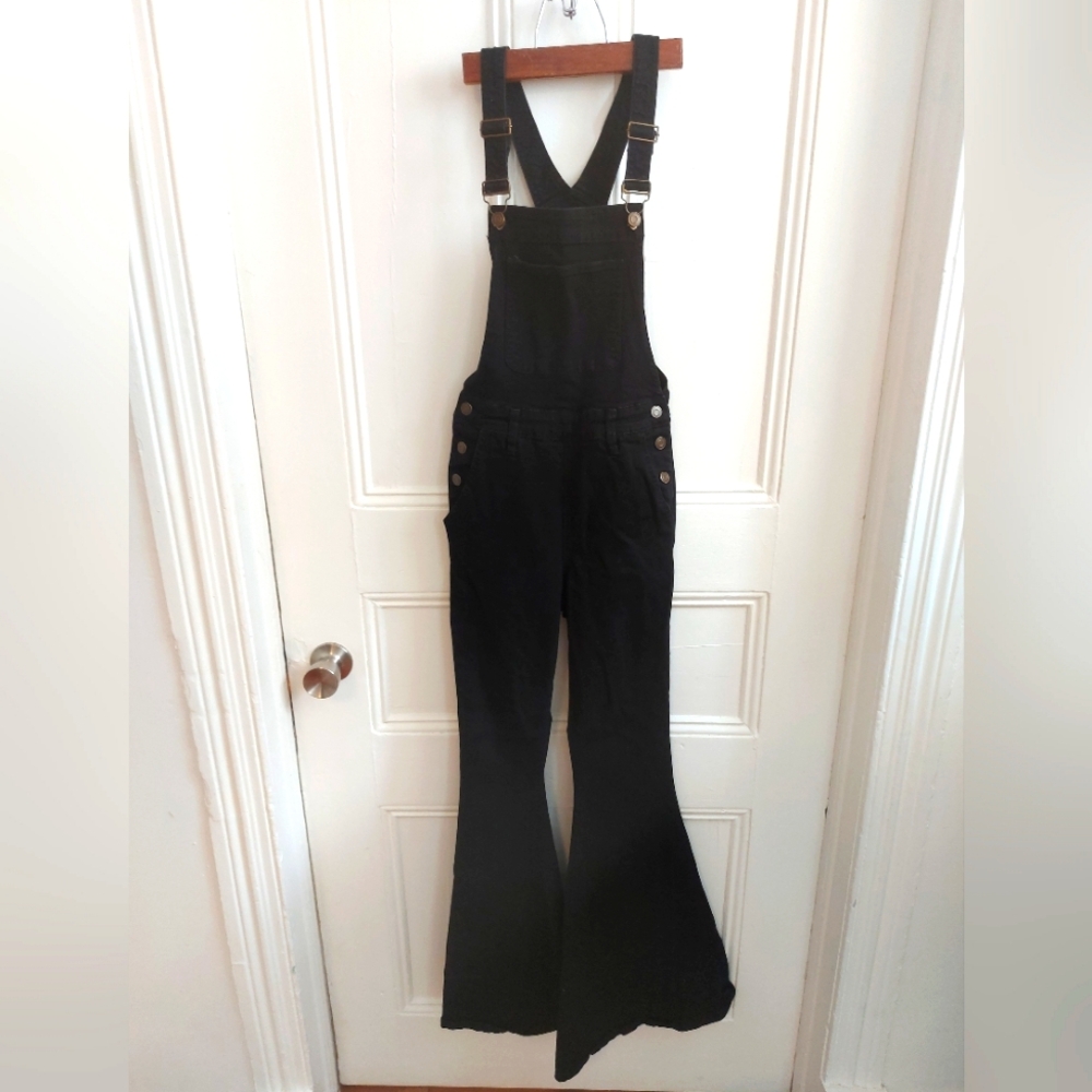 Black overall, elephant pants